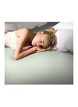 FORMESSE | Jersey-Spannleintuch "Bella Donna" 140/200 cm - 160/220 cm (Weiss) | hellgrün